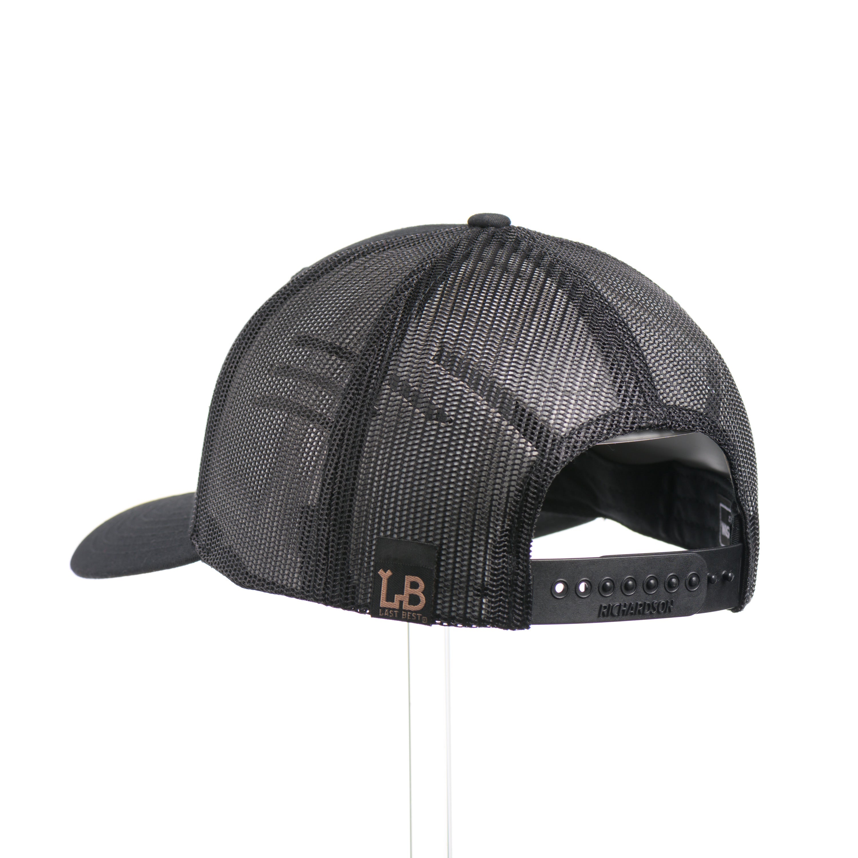 Etched Mahogany Camping Triangle Patch Trucker Hat – Last Best