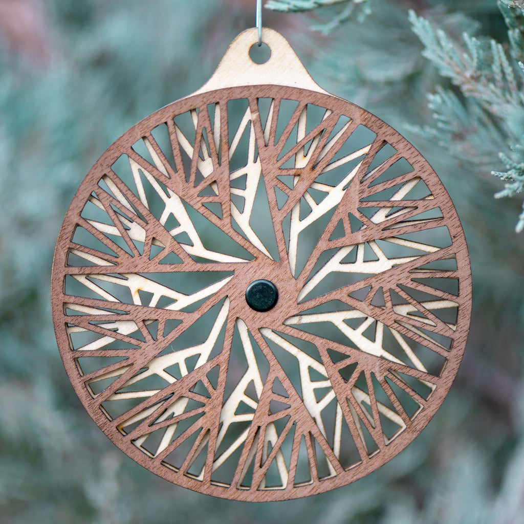 Tactile Wood Ornament Ornament Presents of Mind Style 2